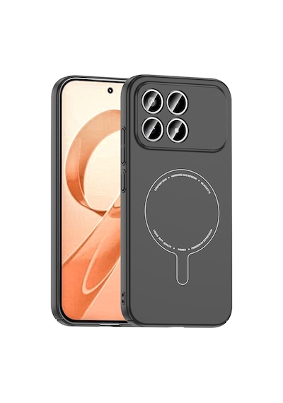 Maks Technology Poco F8 Pro Kılıf M-safe Şarj Özellikli Kamera Korumalı Mkst Elio Sert Pc Kapak - Siyah