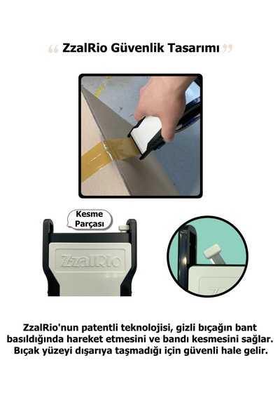 Zzalrio Koli Bandı Pratik Ev Ve Ofis Güvenli Bant Kesici