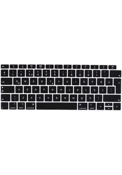 Apple Uyumlu MacBook Air 13.3' A1932 Q Klavye Koruyucu Silikon Ped 001