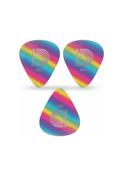 Daddario 1crb2-3 Gitar Penası 3 Adet 0,50mm. Celluloid Rainbow Lıght