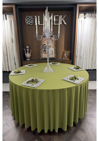 Dertsiz Yuvarlak Masa Örtüsü 280-300-320 Cm Geniş En Dikişsiz Düğün Davet Organizasyon Otel Restoran Haki Haki Dertsiz Yuvarlak Masa Örtüsü 280-300-320 Cm Geniş En Dikişsiz Düğün Davet Organizasyon Otel Restoran Haki Haki