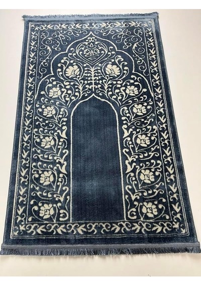 Ayrex İpekyün Halı Yün Tüşeli Akrilik Dokuma Seccade Namazlık 80x120 Turkuaz Battal Boy Genel