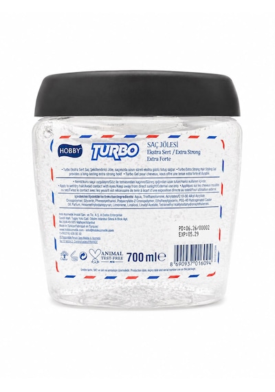 Hobby Turbo Saç Jölesi Extra Sert Uzun Süre Güçlü Tutuş 700 Ml X 3 Adet