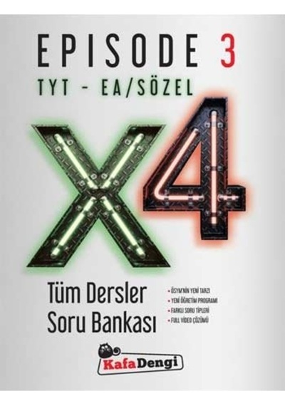 Kafa Dengi Yayınları TYT EA Sözel X 4 Tüm Dersler Soru Bankası