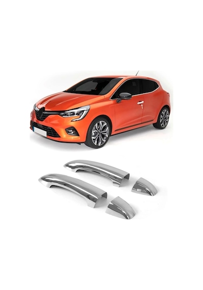 Renault Clio 5 Kapı Kolu Kromu 4 Parça P.çelik