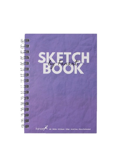 Fanart Academy Sketch Book 120 G Spiralli 50 Yp A6 Mor