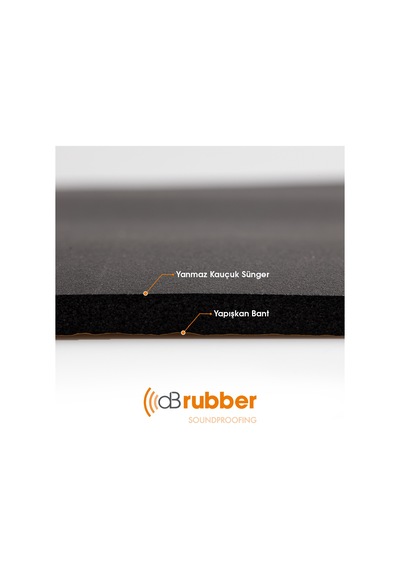 Dbrubber Teker Davlumbaz Oto Ses Yalıtımı Firex Sünger Db Rubber 12Mm 50 X40 Cm