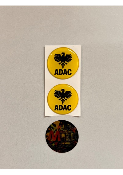 Adac Damla Sticker Etiket Kabartmalı 3d Silikon Direk Arması Adac Epoksi 2adet 3,5x3,5cm Sarı