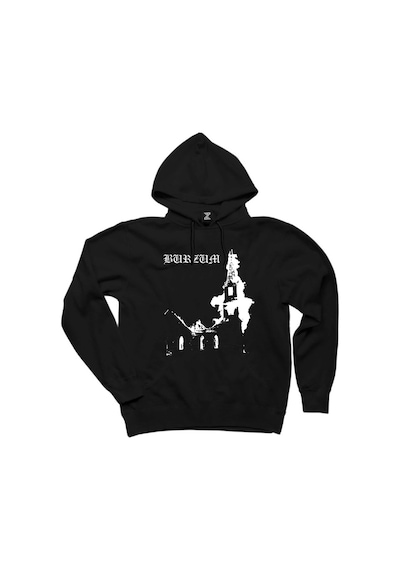 Burzum Burn Church Siyah Kapşonlu Sweatshirt Hoodie Siyah