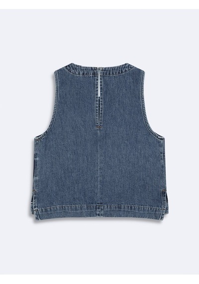 Ltb Ivalına Crop Jean Mavi Bluz Mavi L