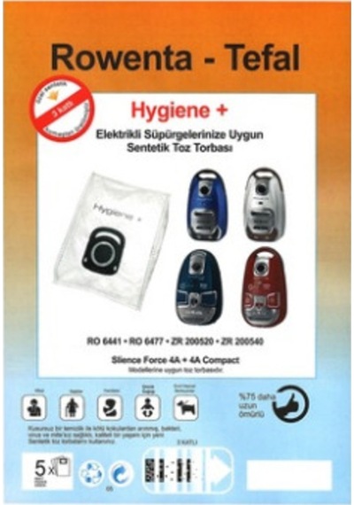 Rowenta Toz Torbası Uyumlu Hygiene Ro6451ea 5 Adet
