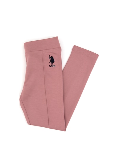 U.S. Polo Assn. Kız Çocuk Orkide Nervürlü İnterlok Tayt 50316891-VR221