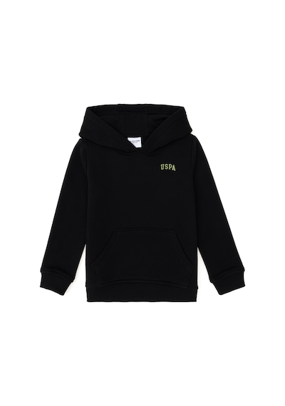 U.S. Polo Assn. Erkek Çocuk Siyah Basic Kapüşonlu Sweatshirt 50295161-VR046
