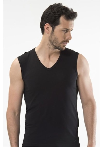 Cacharel 1304 Spor Erkek V Yaka - Siyah