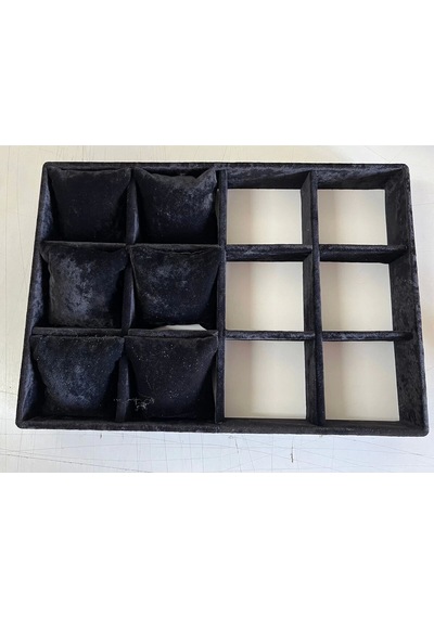 Yerli Üretim Tokyo Model Süet Kumaş Siyah Renk 34/24 Cm Yastıklı Çekmece Içi Saat Ve Takı Kutusu Çok Renkli