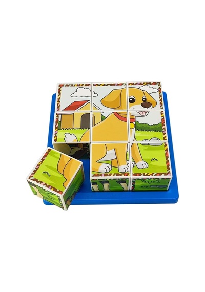 Çiftlik Hayvanları 3d Puzzle - 9 Küp 6 Yapboz Standart