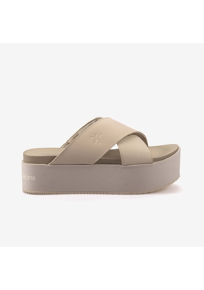 Calvin Klein Kadın Spor & Sneaker Ayakkabı Yw0yw01349 Bej