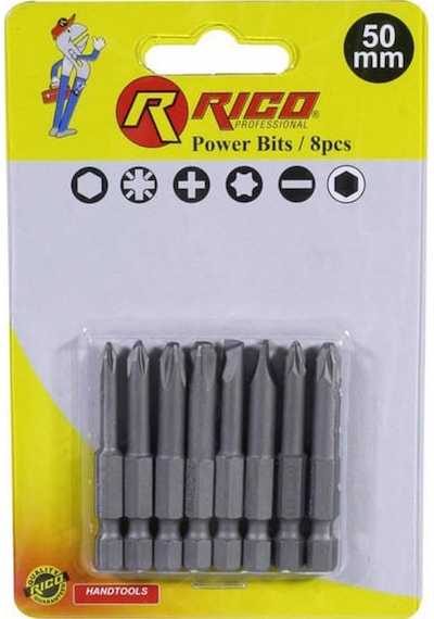 Rico 005-kk1130 Yıldız Düz Bits Uç Seti Ph+pz+sl 8 Parça