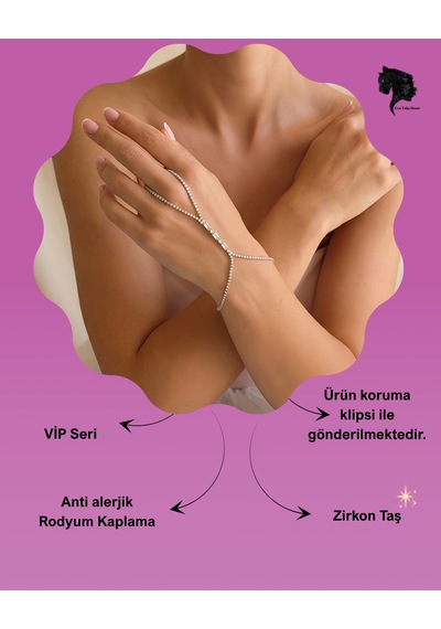 Vip Özel Seri Damla Model Zirkon Taşlı Şahmeran Gümüş