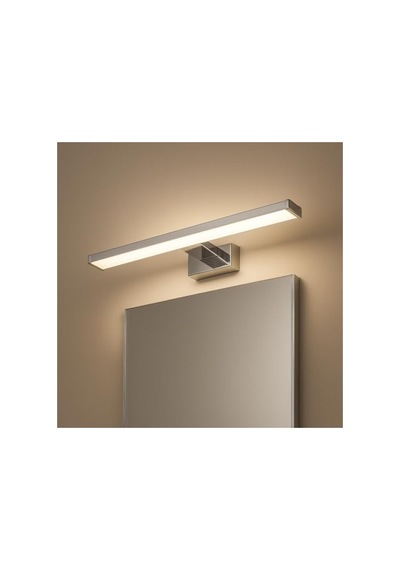 8w Led Ayna Ve Resim Apliği Krom Gövde İle Modern Aydınlatma Açık Gri