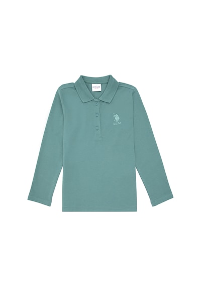 U.S. Polo Assn. Kız Çocuk Mint Polo Yaka Basic Sweatshirt 50296377-VR090