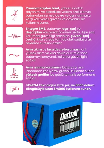 Mondial Bomber Uyumlu Batarya Maksimum Kapasite Lifepo4 48v 30ah Elektrikli Motosiklet Bataryası