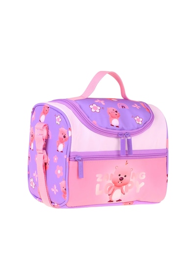 Kaukko Kids Kız Çocuk Loopy Baskılı Isı Yalıtımlı Okul Beslenme Çantası Lila - Pembe - L5304
