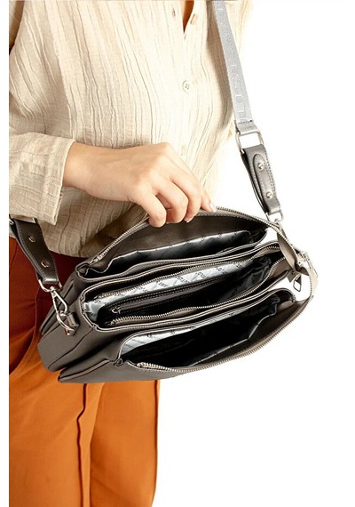 Just Polo Kadın Günlük Kullanıma Uygun Ayarlanabilir Askılı Lakoste Kumaş Şık Omuz Çantası Shopper Gri