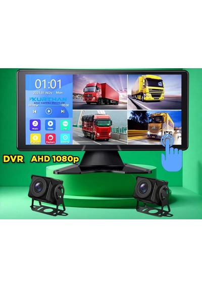 Dvr Dokunmatik Ekran Video Müzik 2 Ad Ahd 180 Derece Kamera Seti