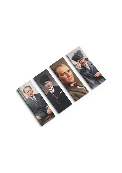 Atatürk 4'lü Kitap Ayracı Kalın Geniş Kesim 350 Gr Hediyelik No:2