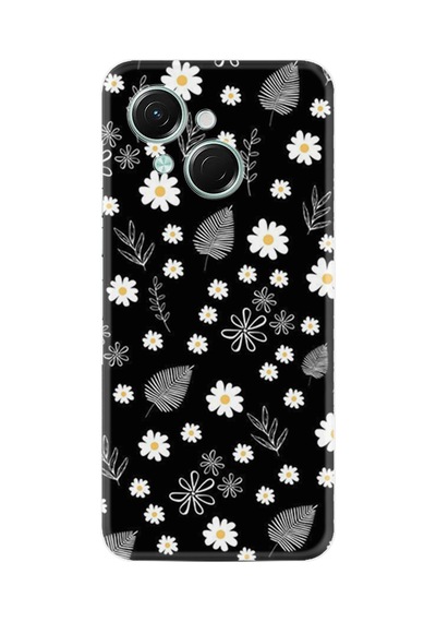 Tecno Spark Go 1 2025 Kılıf Boutique Baskılı Resimli Papatyalar Ve Yaprak Pcode -078