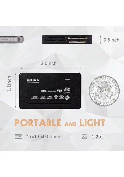 480 Mbps Hepsi Bir Arada Hafıza Kartı Okuyucu Usb 2.0 Harici Kart Okuyucu Sd All İn 1