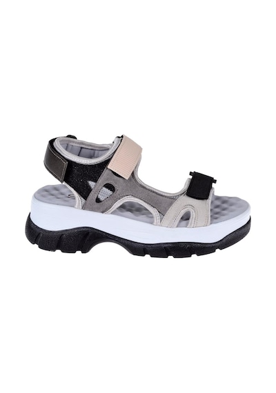 Sms Cırtlı Comfort Kadın Sandalet Sms-4740 Siyah Multi Siyah