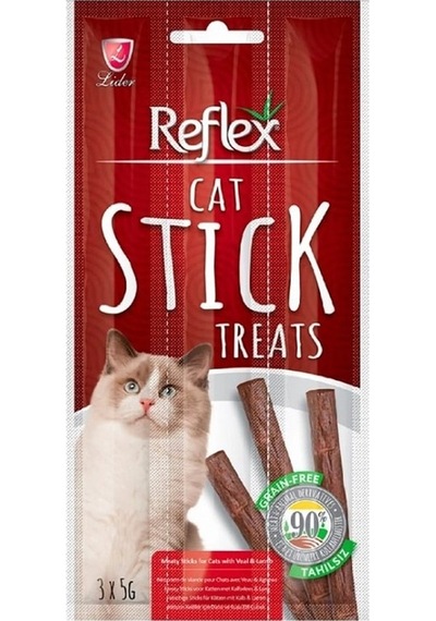 Reflex Biftekli Kuzulu Kedi Ödül Çubuğu 3 x 5 G
