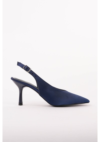 Esatsani Lacivert Saten Sivri Burun Arka Açık 9 Cm Topuk Vısıon Stiletto Kadın Ayakkabı Lacivert Saten Esatsani Lacivert Saten Sivri Burun Arka Açık 9 Cm Topuk Vısıon Stiletto Kadın Ayakkabı Lacivert Saten