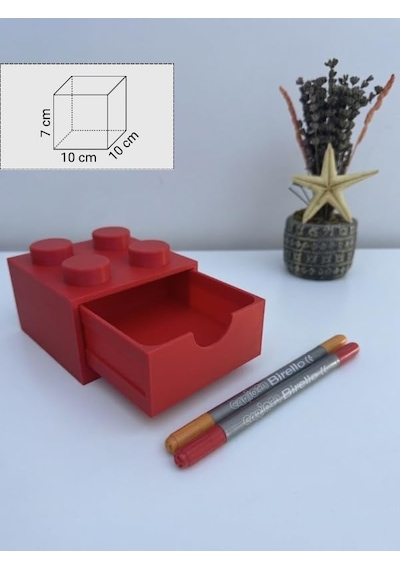 Yapı Oyuncak Tasarımlı Mini Çekmece 2x2 Masaüstü Düzenleyici Çok Renkli