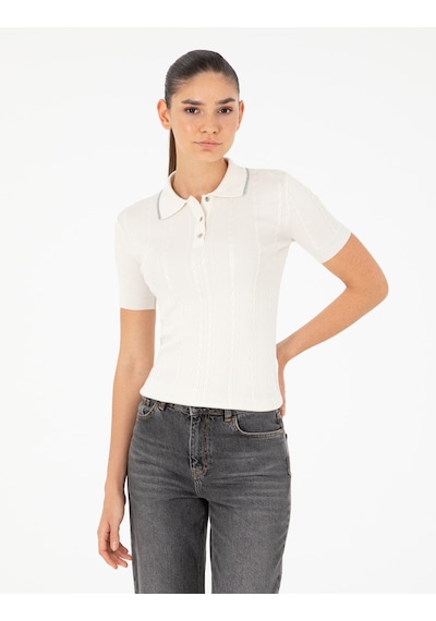Pierre Cardin Kadın Ekru Kazak /triko 50285090-vr019 Ekru