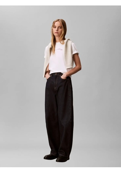 Calvin Klein Ss Graphıc Boxy Tee, Yaf, Xs Beyaz Kadın T-shirt