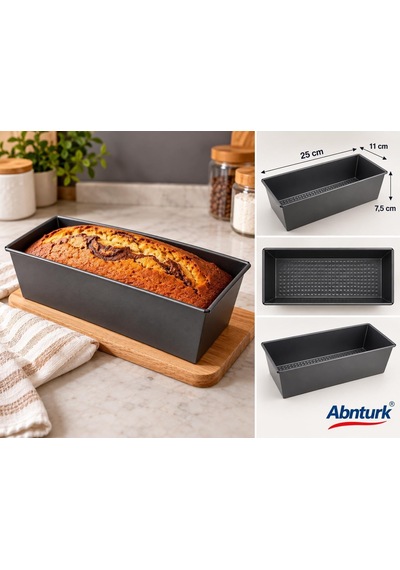 25x11cm Gri Paslanmaz Çelik Baton Kek Kalıbı-yapışmaz Ekmek Kek Hamur İşleri İçin Kalıp