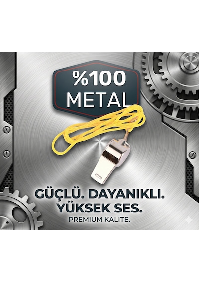 Metal Ipli Hakem Deprem Düdüğü 24'lü