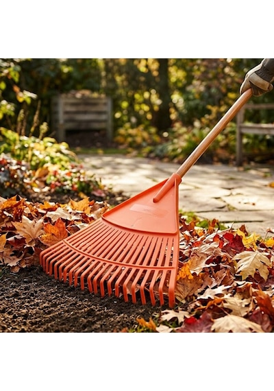 20 Dişli Yaprak Tırmığı - Plastik - 42 Cm Genişlik Abanoz