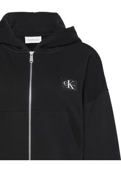 Calvin Klein A- French Terry Badge Logo Fz Ho-8283 Siyah