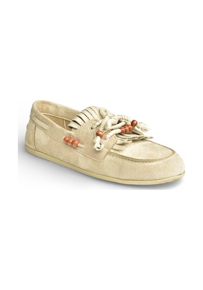 Fox Shoes Y602426202 Bej Süet Boncuk Detaylı Günlük Kadın Ayakkabı Bej