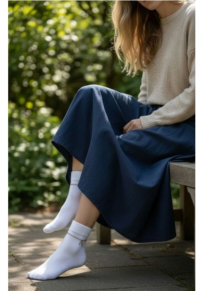Heren Socks Heren Zincir Kurdela Desenli , 2'li Taşlı Kadın Soket ,parfüm Kokulu, Premium Serisi Haki/beyaz Heren Socks Heren Zincir Kurdela Desenli , 2'li Taşlı Kadın Soket ,parfüm Kokulu, Premium Serisi Haki/beyaz