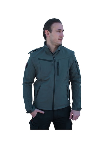 Uniprom Taktikal Softshell Mont Kollar Ve Kapşon Çıkabilir Erkek-Haki