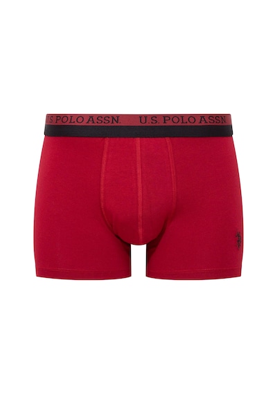 U.s. Polo Assn. Erkek Baskılı-bordo-siyah 3 Lü Boxer Baskılı-bordo-siyah Çok Renkli