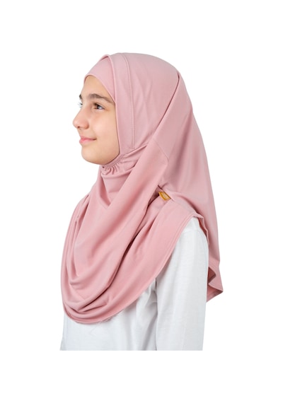 Pratik Hazır Geçmeli Boneli Çocuk Şal Pembe Pembe