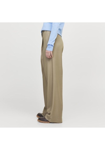 Jack & Jones Kadin Yüksek Bel Dokuma Pantolon - Ellis - 12248958 Brindle