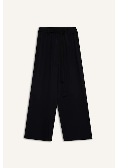 Defacto Culotte Geniş Paça Krinkıl Viskon Kapri C9565ax26smbk81 Siyah-bk81
