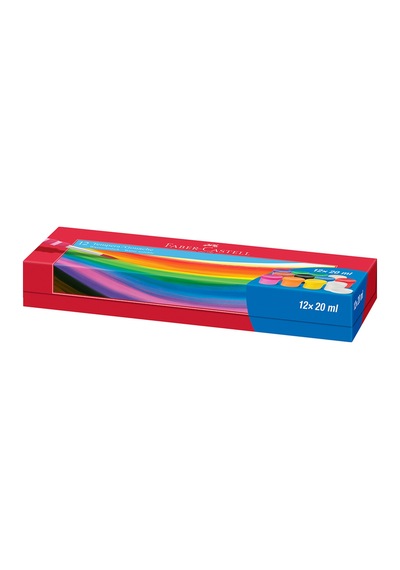 Tempera Guaj Boya, 12x20 Ml,suda Çözünür,geniş Yüzey Kullanımı,yoğun Renk Çok Renkli